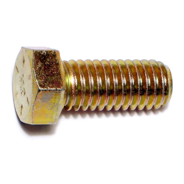 Midwest Fastener Grade 8, 7/16"-14 Hex Head Cap Screw, Zinc Yellow Steel, 1 in L, 5 PK 62902 - main